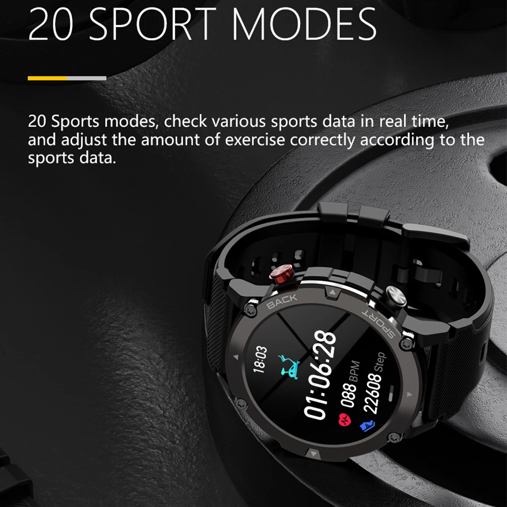 LEMFO Smart Watch Men LF26 Max Bluetooth Call Custom Wallpaper Heart Rate Blood Oxygen Detection Sport Smartwatch pk T Rex Pro 2