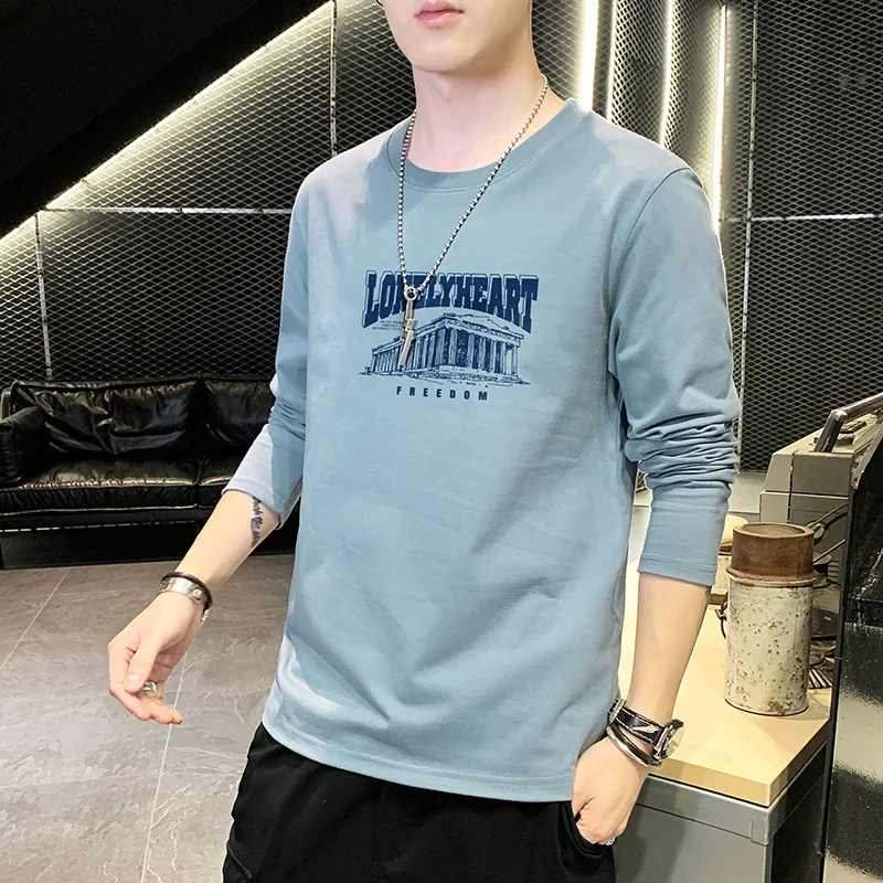 

2023 Men's short sleeve printed solid O-neck short sleeve Full Men t shirt