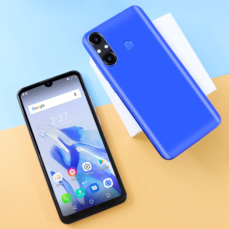 2023 New 6.24” Water Drop Screen cheap android Smartphone WCDMA GSM Fingerprint unlocked Mobile Phones celulares free shipping