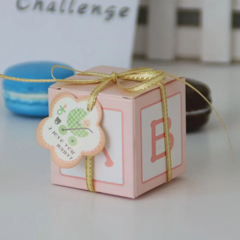 50 шт. буквы Baby Packaging Подарочная коробка Birthday Party DIY шоколадная для конфет Shower Декор