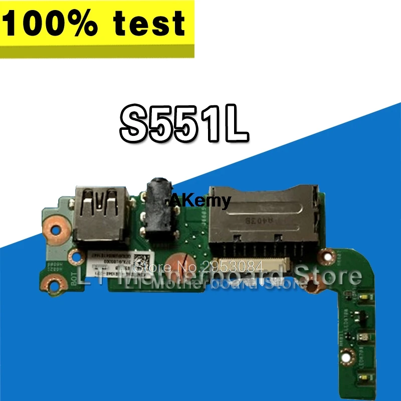 For Asus S551L S551LN V551 K551 K551L S551LB Laptop Audio USB IO Board Interface Board Sound Card Reader Board