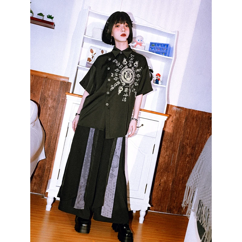 Рубашка женская с принтом в виде странного дома Формула цинксина Свободный Топ