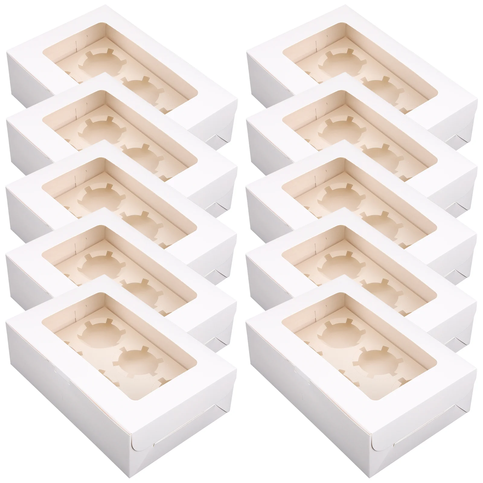 

Box Cake Paper Cupcake Boxes Gift Packaging Baking Dessert Container Square Macaron Carrying Containers Packing Tart Egg