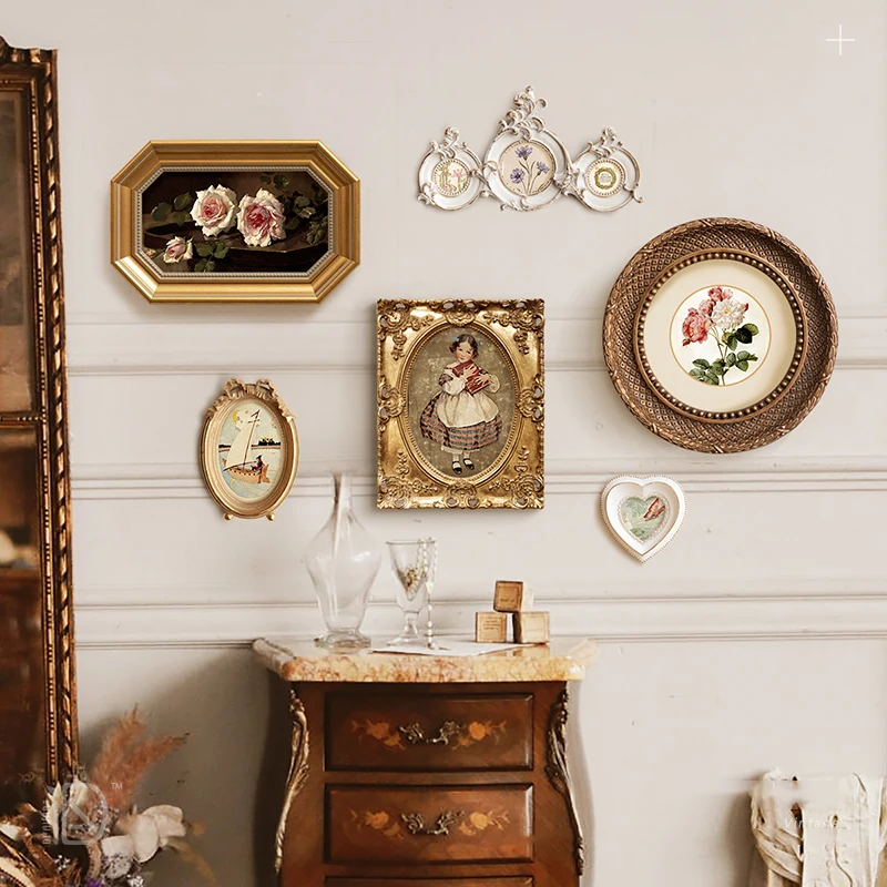 

French Retro Combination Decorative Painting American Home Room Background Niche Art Medieval Painting Restaurant Wall Mural