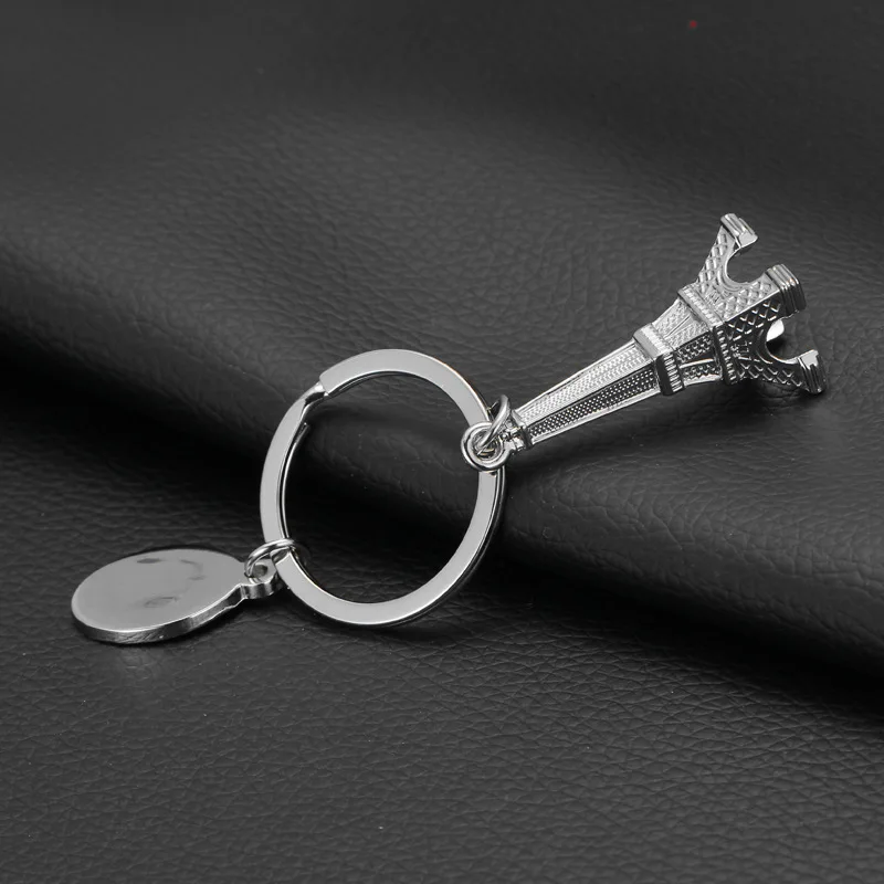 Винтажный металлический мини-брелок с Французской Эйфелевой башней Парижа для