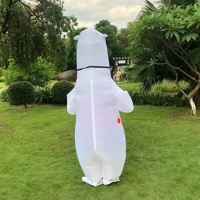 Надувные костюмы белого медведя костюм для косплея на Хэллоуин взрослых