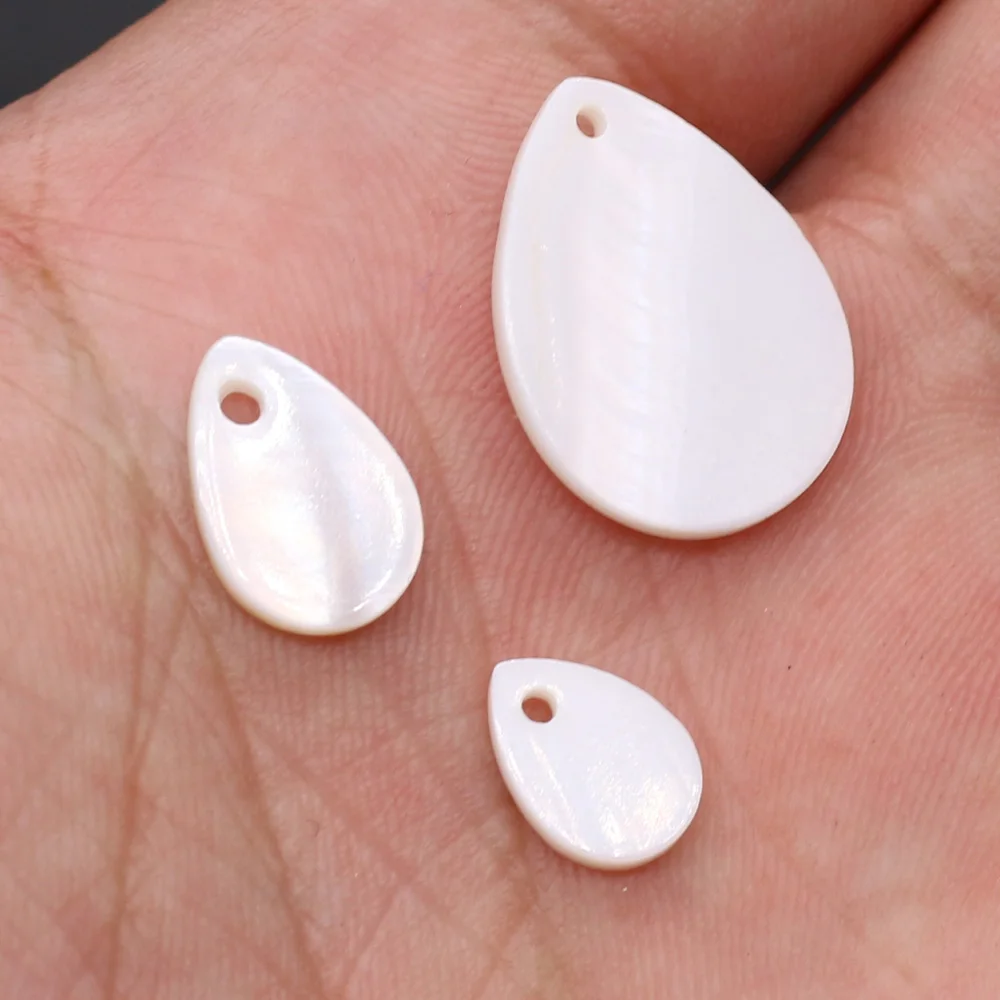 

4PCS Natural Freshwater Shell Water Drop Shape Pendant Jewelry Making DIY Necklace Earring Bracelet Accessories Women Gifts