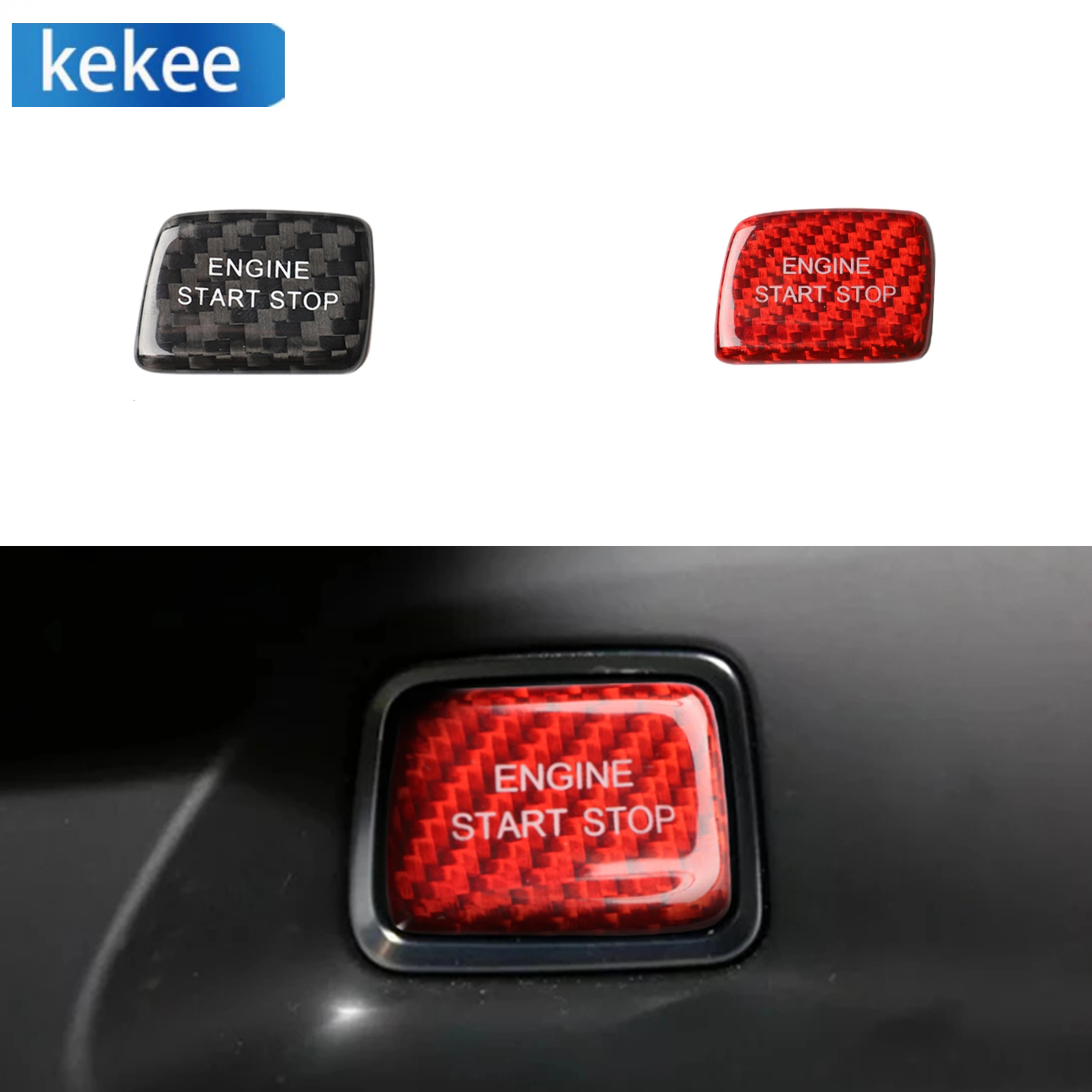 

Крышка кнопки старта и остановки двигателя из углеродного волокна для Chevrolet Corvette C7 2014-2019 наклейка на переключатель зажигания автомобильные ...