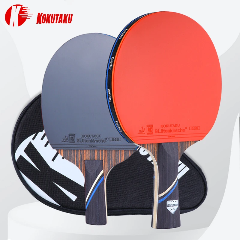 Ракетка для настольного тенниса KOKUTAKU серии X 3/4/5/6 звезды 7-слойное лезвие из
