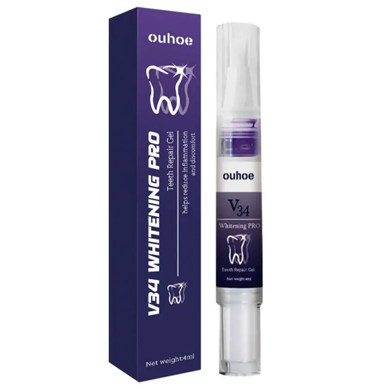 

Teeth Whitener 4ml Teeth Remineralization Gel Soothe Gums Toothpaste Gel For Sensitivity Relief To Remove Wine Tea Stains