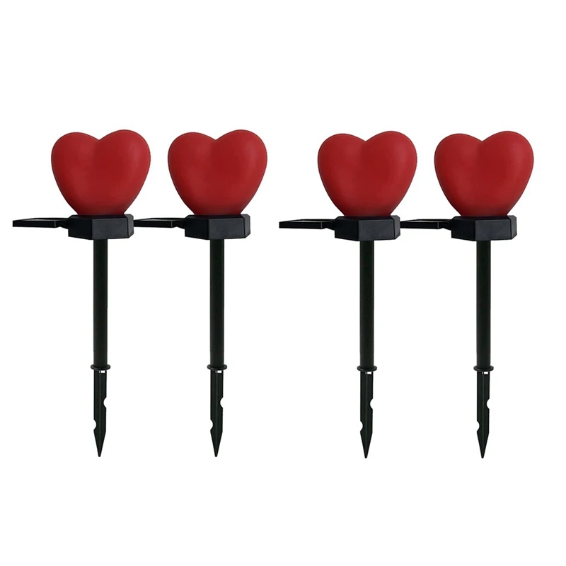 

Retail Solar Ground Plug Light Outdoor Lawn Heart Shaped Garden Light LED Landscape Valentine's Day Decoration