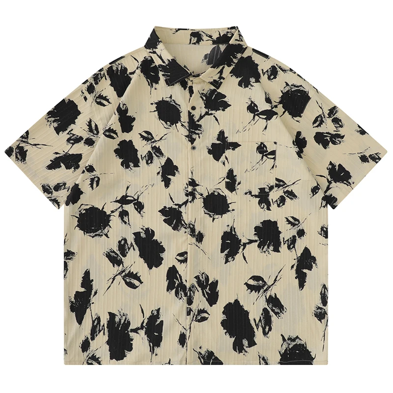 

Гавайская пляжная рубашка для мужчин, летняя блузка в стиле хип-хоп с графическим принтом, на пуговицах, уличная одежда в стиле Харадзюку, модные повседневные рубашки алохи, 2023