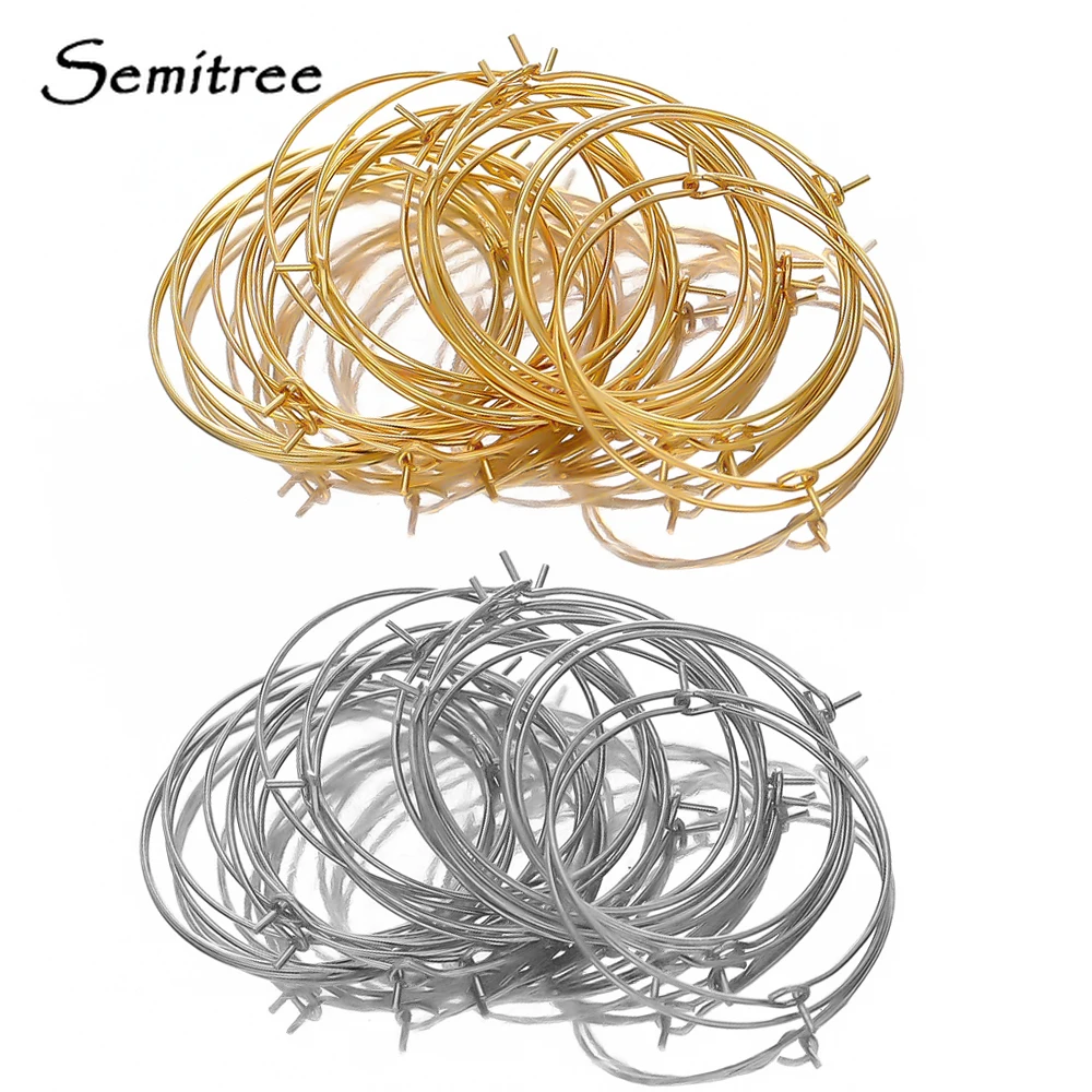 Обручи для сережек из нержавеющей стали 20 шт