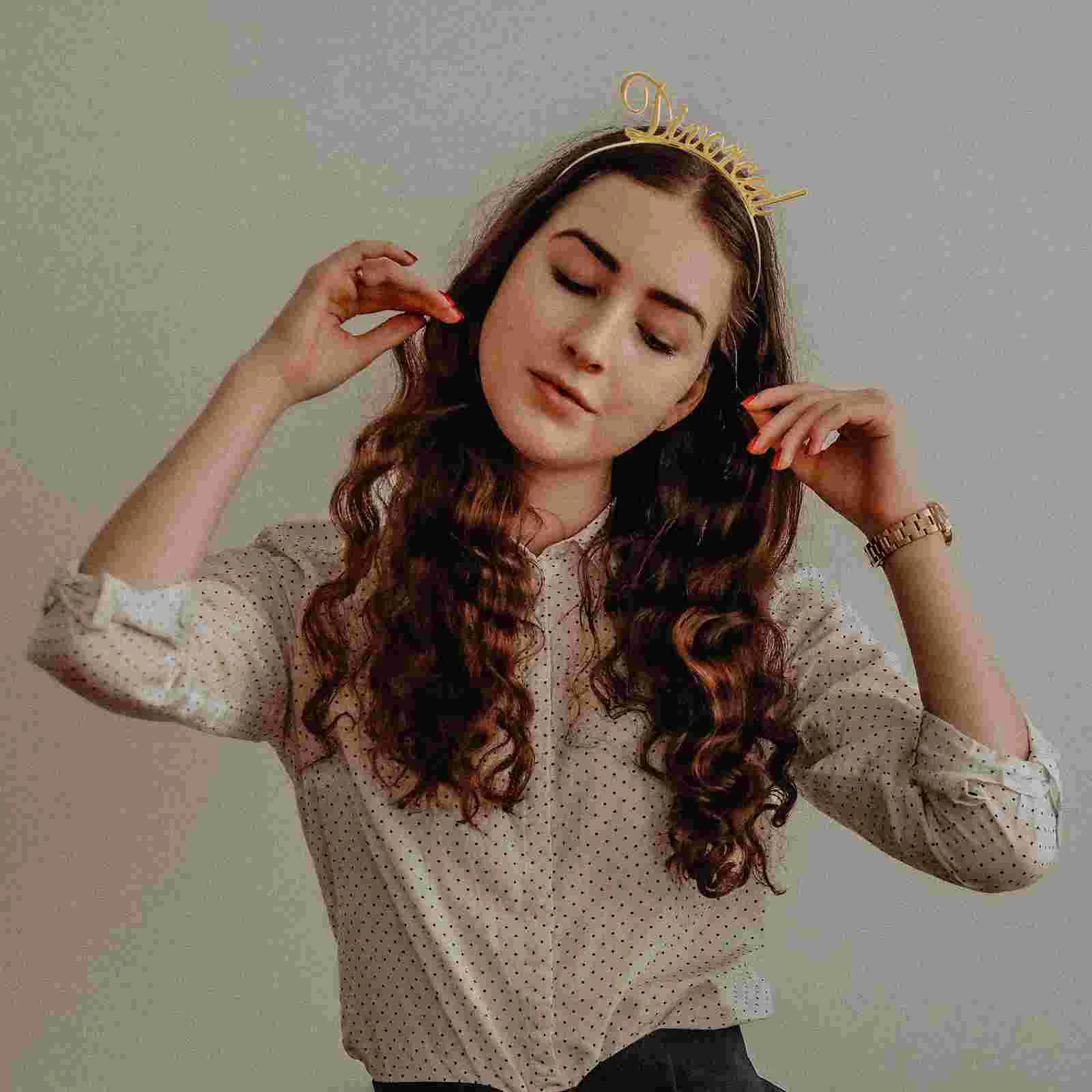 

2 Pcs Metal Headbands Divorce Women Hair Accessories Simple Headdress Hoops Woman