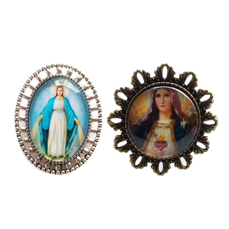 

Retro Mother Mary Brooch Clothing Ornament Jewelry Accessories Supplies