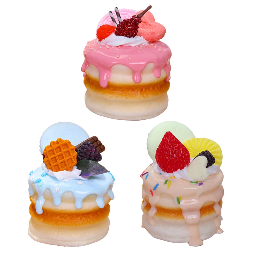 

Cake Fake Artificial Realistic Cakes Faux Dessert Toys Pretend Props Display Simulation Waffle Model Lifelike Desserts Cupcake