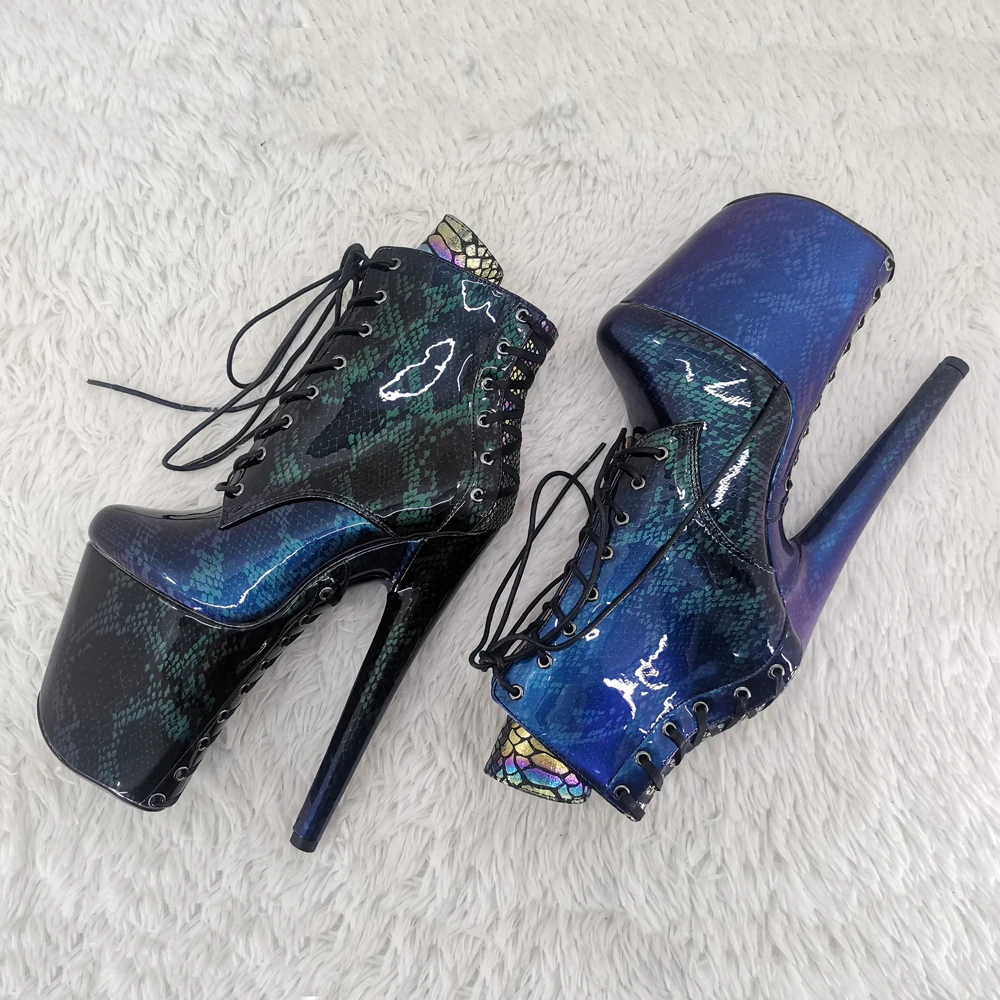 Leecabe 20cm/8inches PU upper young trend Fashion High Heel platform   Pole Dancing boots