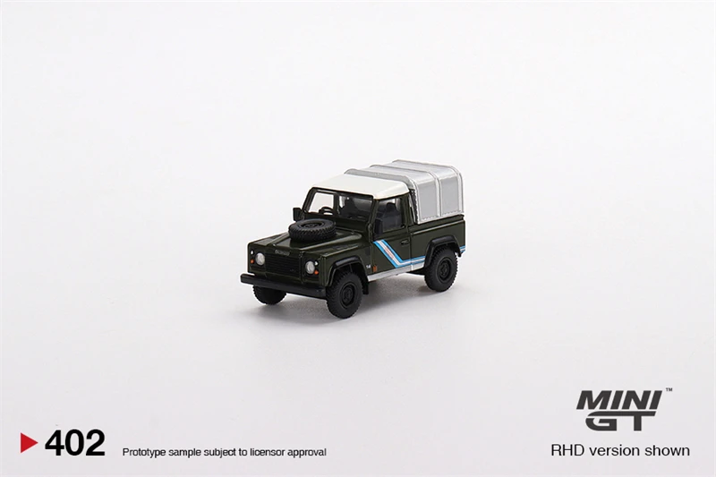

Mini gt 1:64 Land Rover Defender 90 Pickup Bronze Green Model Car