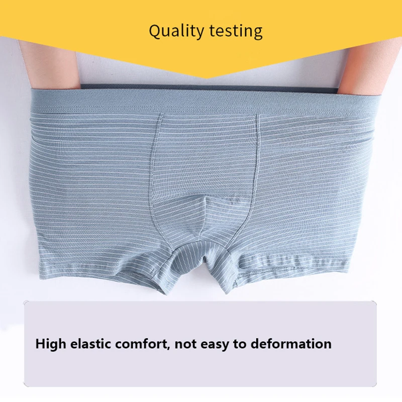 4PCS/lot 7XL 8XL 9XL Plus Size Men Underwear Male boxer Panties Shorts Men's Cotton Striped Underpants Man boxers Large Size