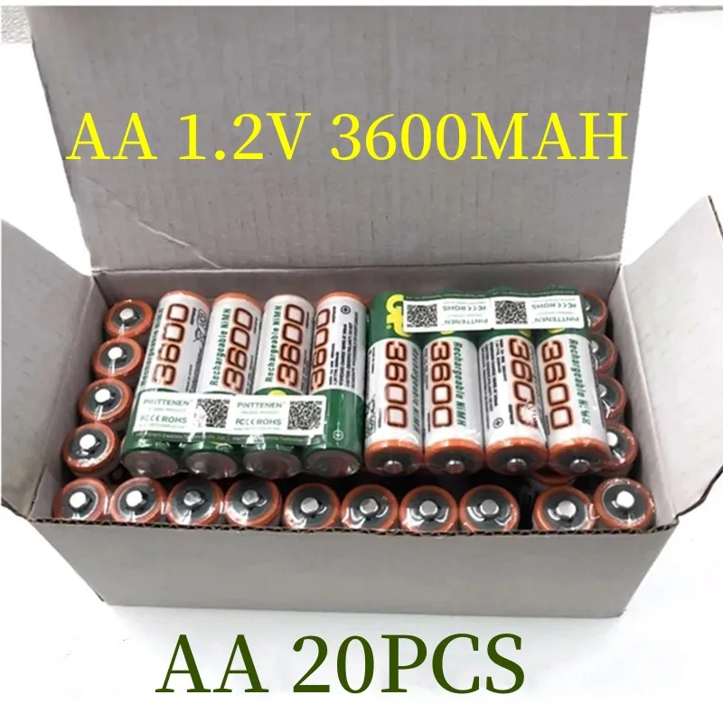 

2023NEW 1,2 V AA 3600MAH перезаряжаемая батарея подходит для электрических игрушек с дистанционным управлением, бритва, фонарик