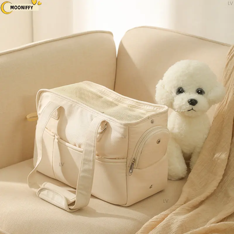 

Soft Pet Carriers Portable Breathable Foldable Bag Cat Dog Carrier Bags Outgoing Travel Pets Handbag with Locking Safety Zippers