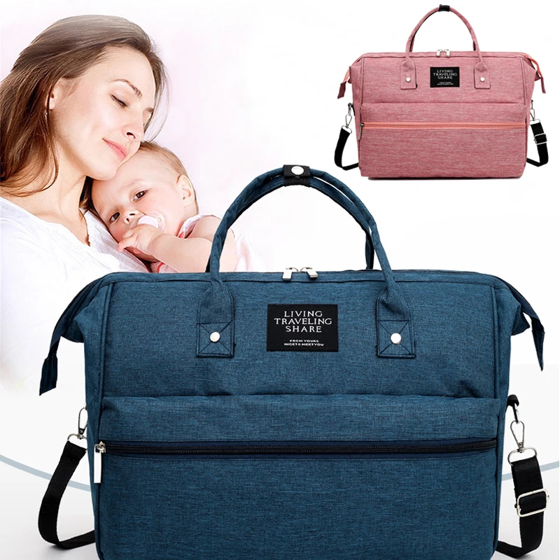 

Сумка для подгузников, водонепроницаемый Повседневный вместительный дорожный тоут на плечо для мам, для ухода за детьми