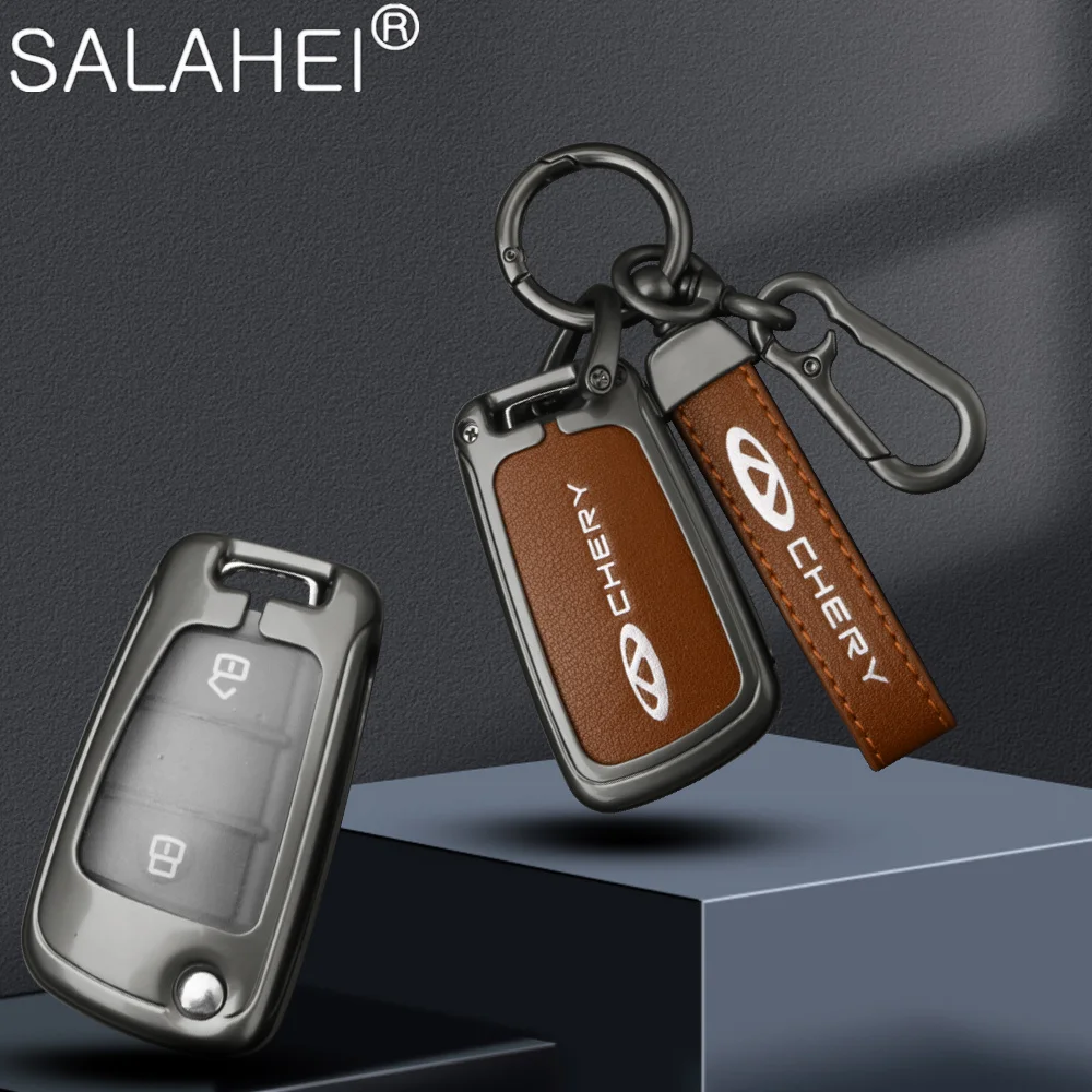 

Car Flip Remote Key Fob Case Cover Shell Bag For Chery ARRIZO7 E3 E5 A3 A5 Tiggo 2 3 5 3X Fulwin2 Eastar Keychain Accessories