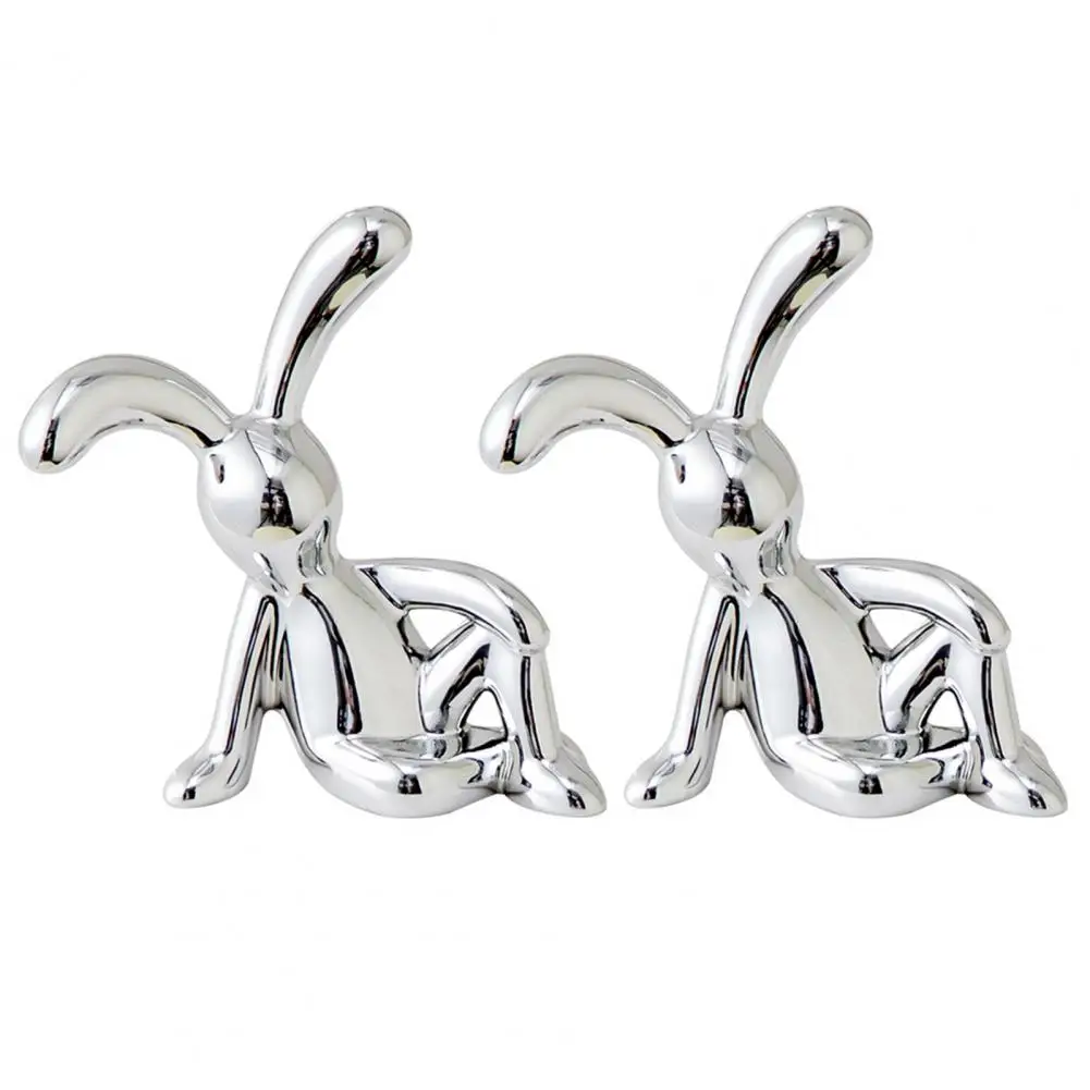 

2 шт. длинные уши, милый забавный кролик, украшение для автомобиля, модель кролика, игрушка, статуэтка, рождественский подарок