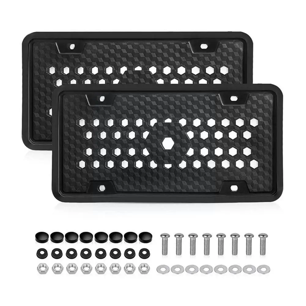 

Американский автомобильный номерной знак ABS чехол для номерного знака Универсальные винты с передней автомобильной рамкой аксессуар 12x дюйма задний S8E9