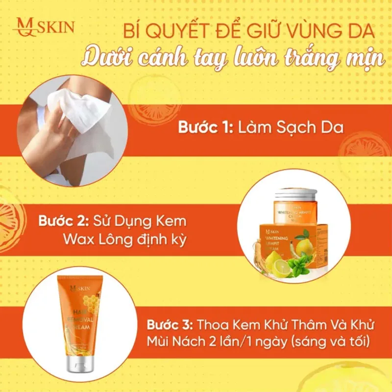 Combo Kem Thâm Nelea Kh Leit Membali Sâm Chanh Mır + Wax L deenndar Phembali MQ Skin White Remove Odor KEM THAM KHU MUI SAM CHANH MAT