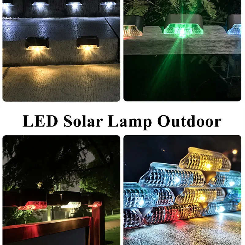 

Waterproof Solar Wall Light Decoration Outdoor Solar Lamps 12Pcs Fence Light Stair Garden Solar Lights IP44 LED Garden Lightings