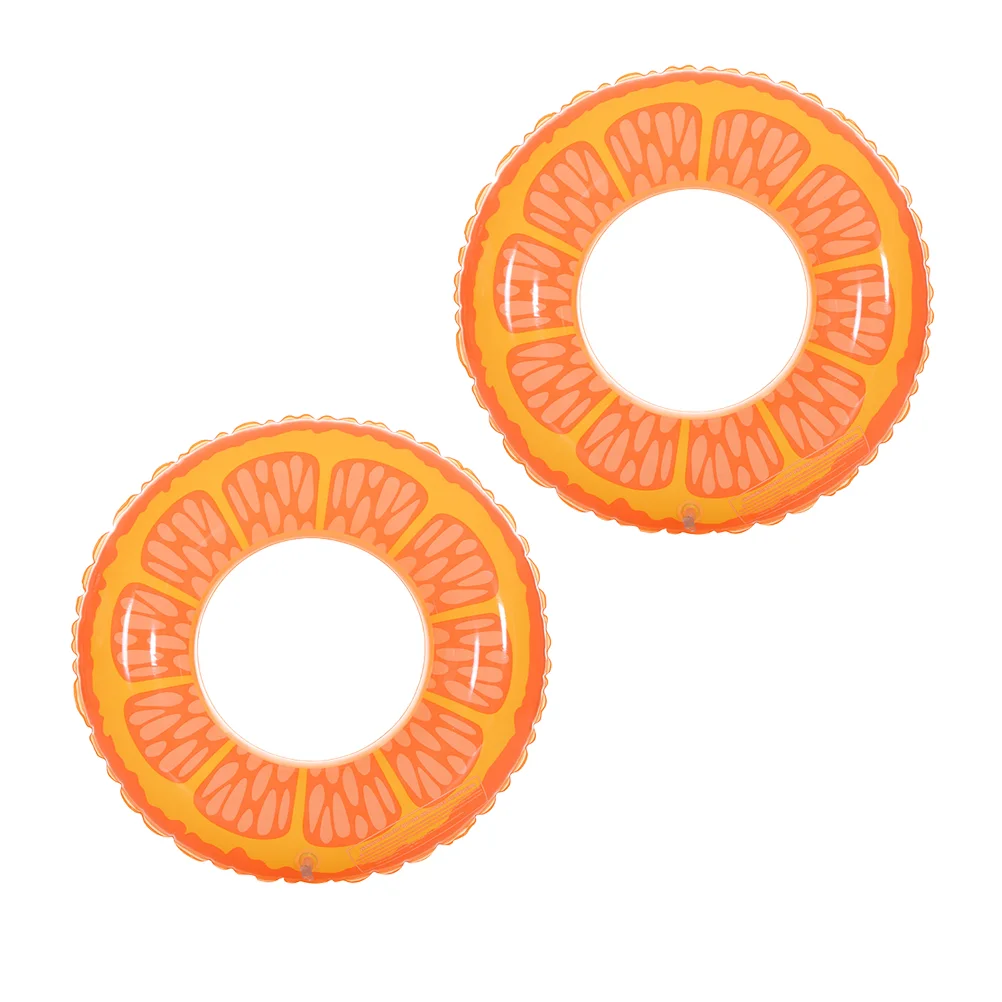 

Ring Swimming Toy Swim Summer Beach Pool Float Water Orange Inflatable