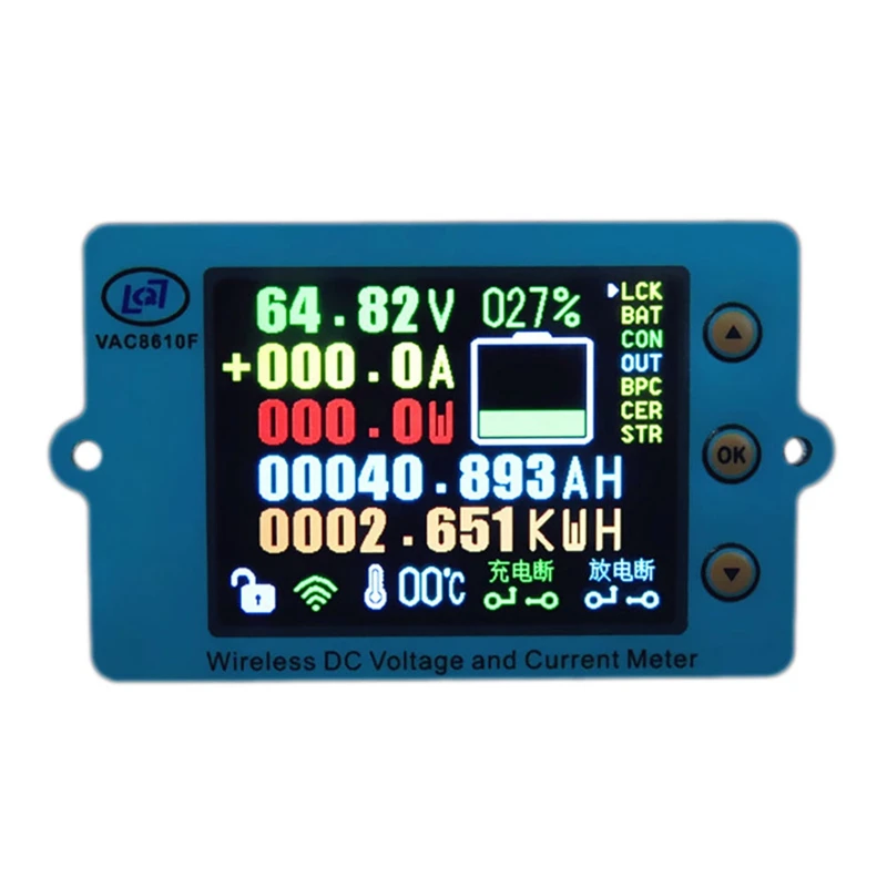 

2.4 Inch Color Screen Wireless Voltmeter Ammeter DC LCD Display Voltage Amperage Detector Volt Amp Tester