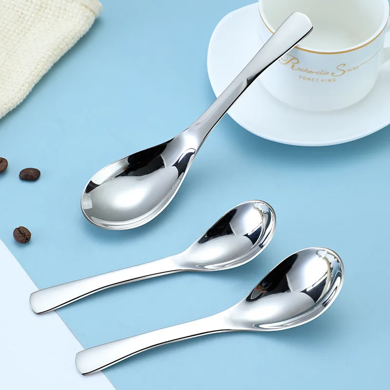 

2/3 Pieces Stainless Steel Palace Spoon Thickened Deep Soup Rice Dessert Children Household Scoop Kithcen Bar Tableware