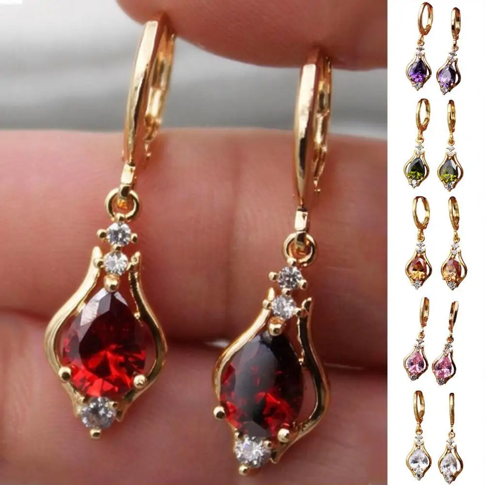 

1 Pair Dangle Earrings Handmade Fantastic Workmanship Copper Vintage Style Women Earrings for Anniversary