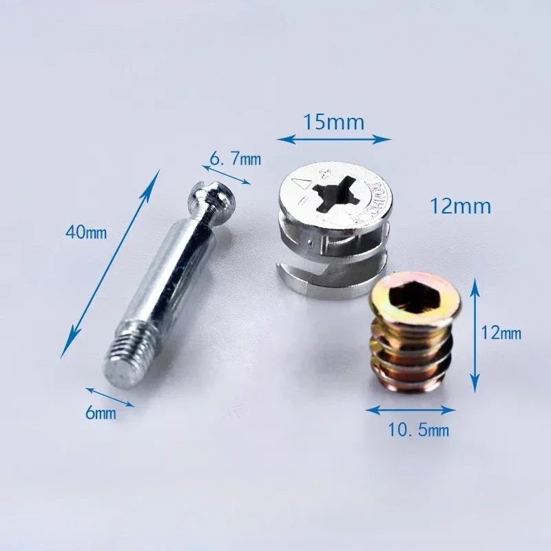 Наборы мебельных боковых соединительных креплений кулачковый фитинг штифт с