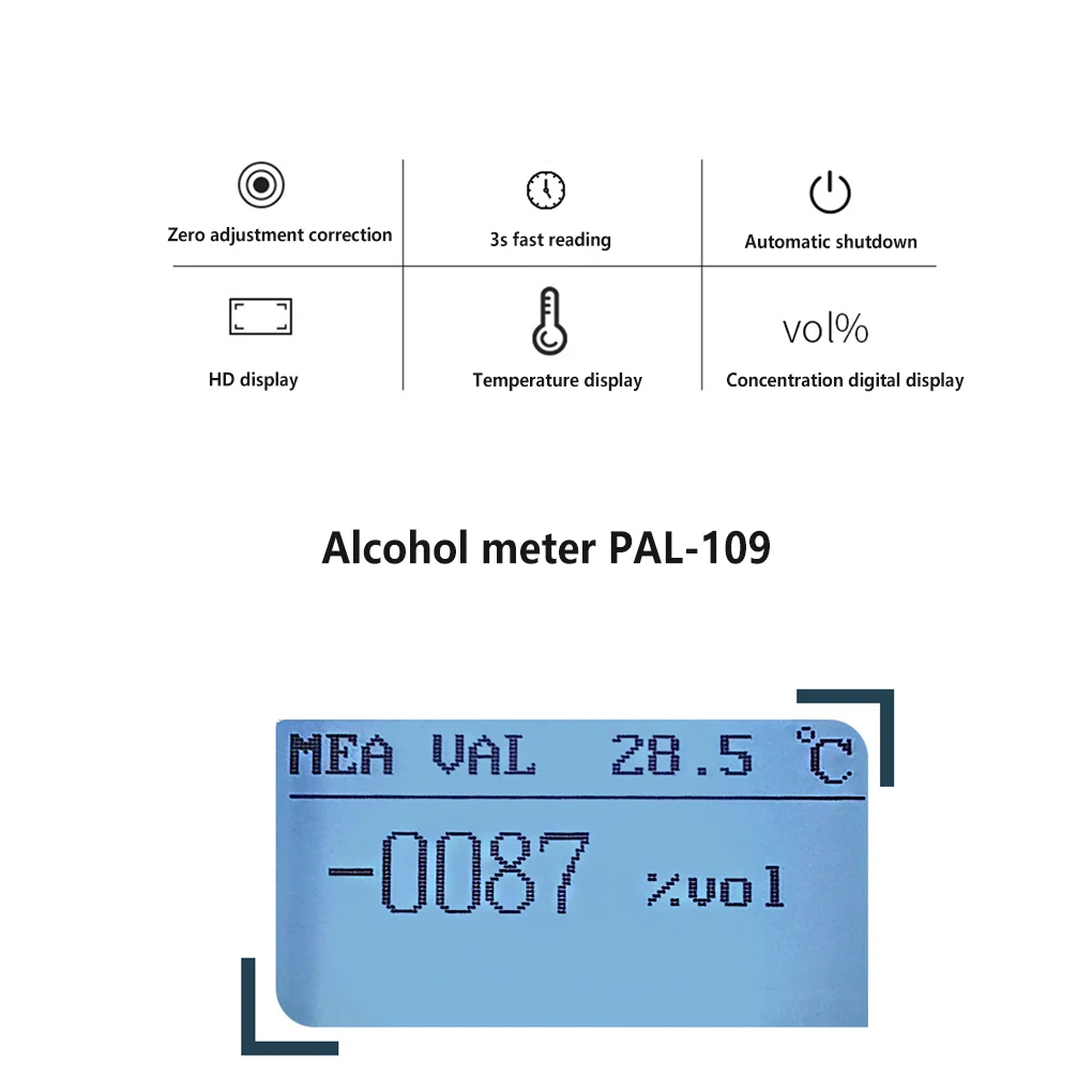 Restaurant 1 vol Resolution Digital Display Wine Tester with Storage Box Concentration Testing Tool Kitchen Accessories