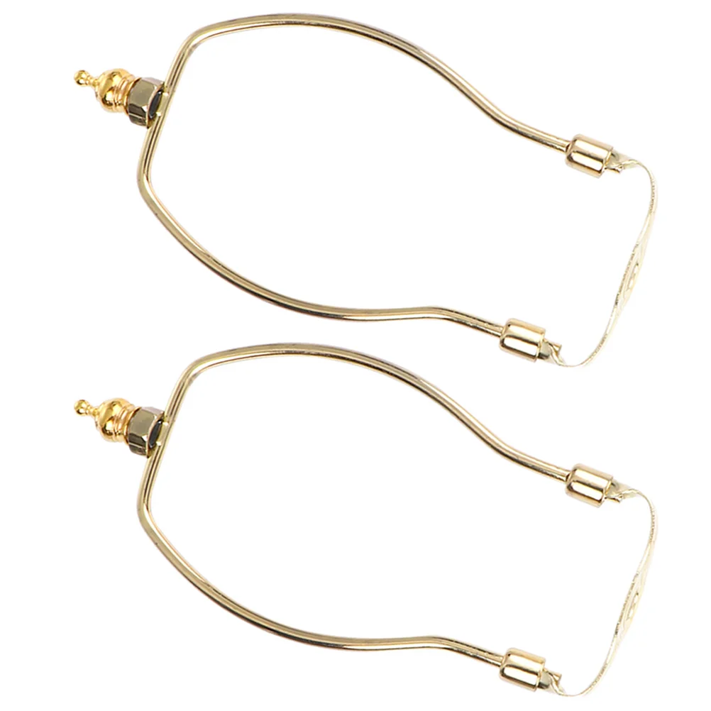 

2 Sets Desk Lamp Horn Stand Shade Frame Harp Table Repair Lampshade Parts Heavy Duty Bracket Alloy