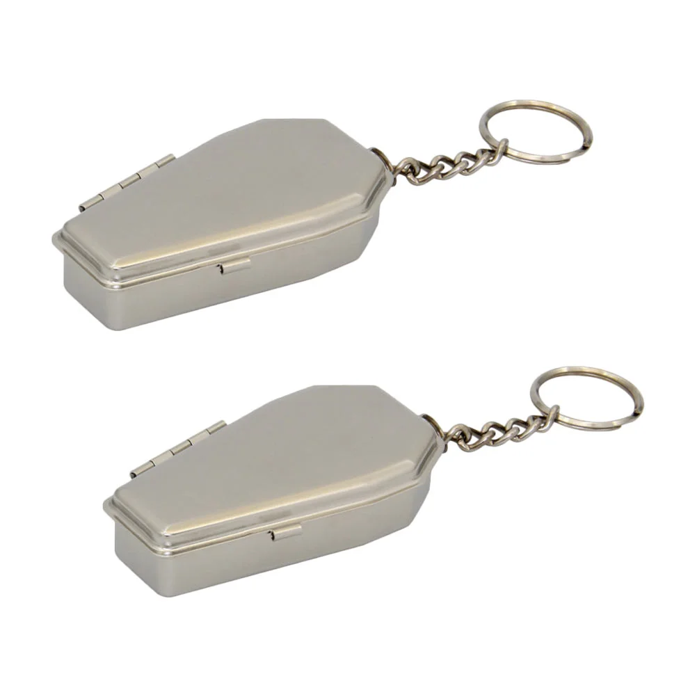 

2Pcs Ashtray Keychains Practical Metal Ashtray Keyholder Ashtray Keychains for Male Men Gift
