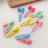 2022 new korean cute sweet spring candy color butterfly results frozen bb clip girl heart wild color love hairpin side clip