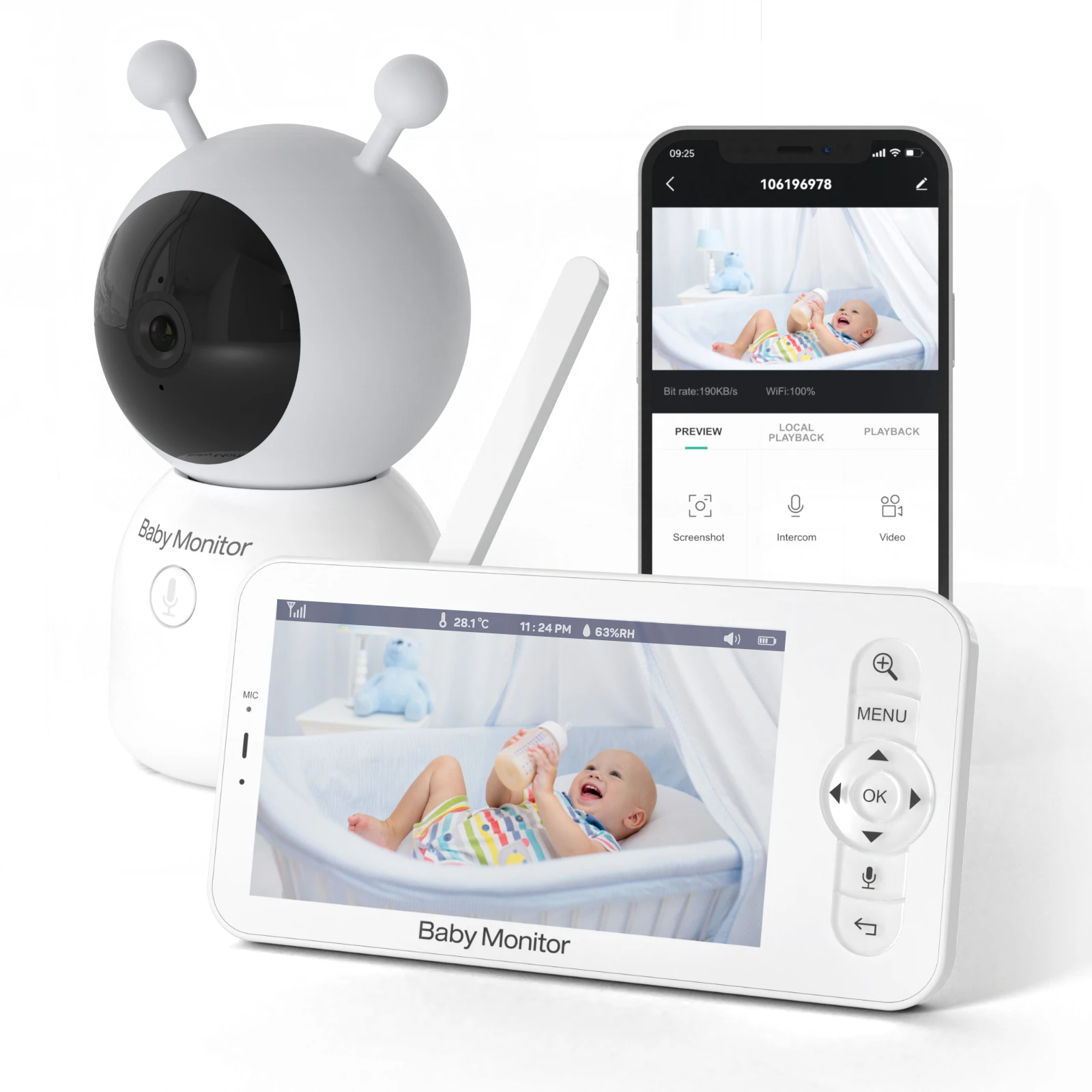 

HD baby Sleep monitoring camera ip Motion Detection remote Mini smart wifi wireless pet Baby monitor with Two-Way Audio