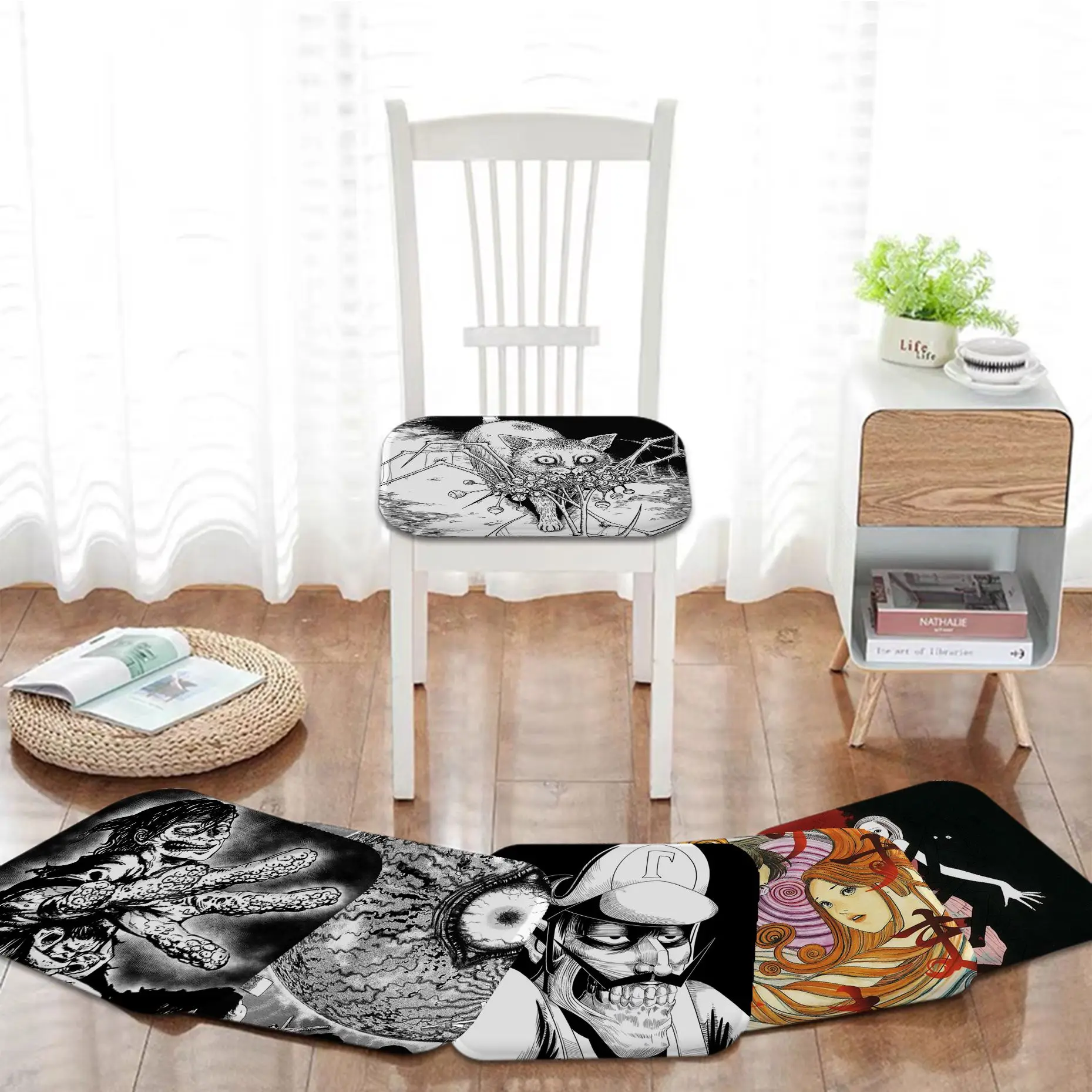 

Junji Ito Simplicity Multi-Color Seat Pad Household Cushion Soft Plush Chair Mat Winter Office Bar Buttocks Pad