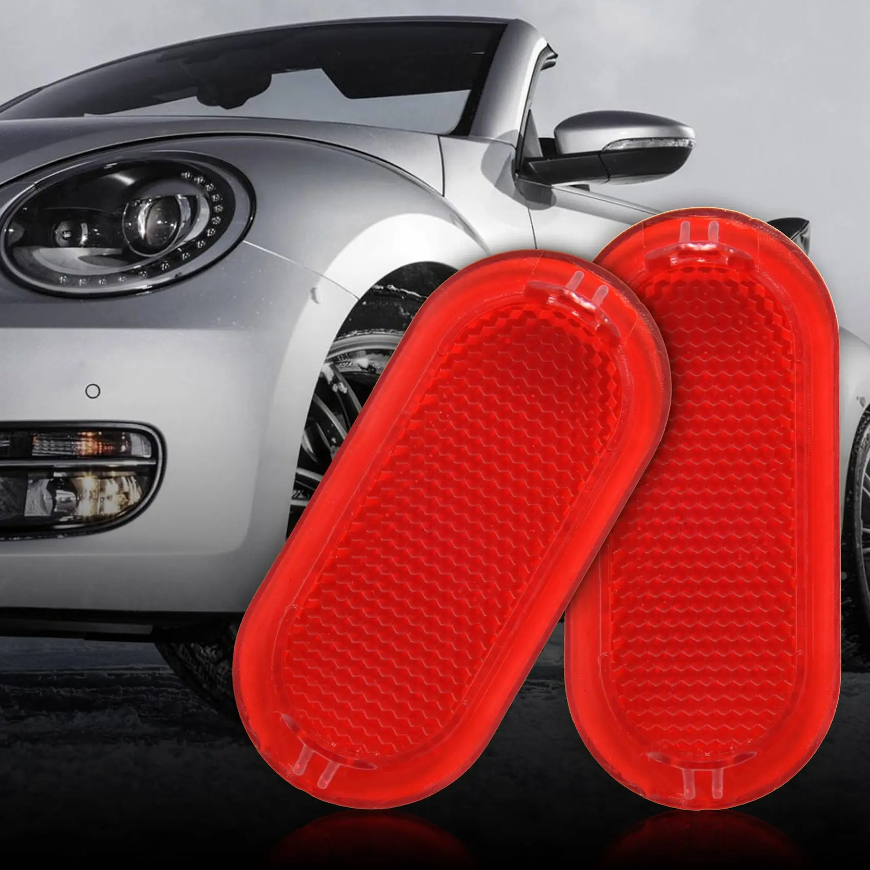 2 шт. красная внутренняя дверная панель зеркальный отражатель для Polo Beetle Caddy Touran