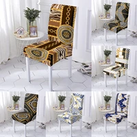golden chain printed stretch chair cover washable elastic seat chair covers for kitchen universal covers chairs for dining room