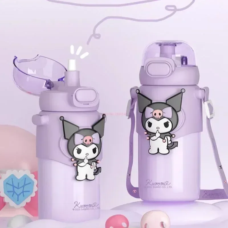 Sanrio чашка из нержавеющей стали 460 мл Мелодия помпон Kuromi Cinnamoroll Вакуумная 316