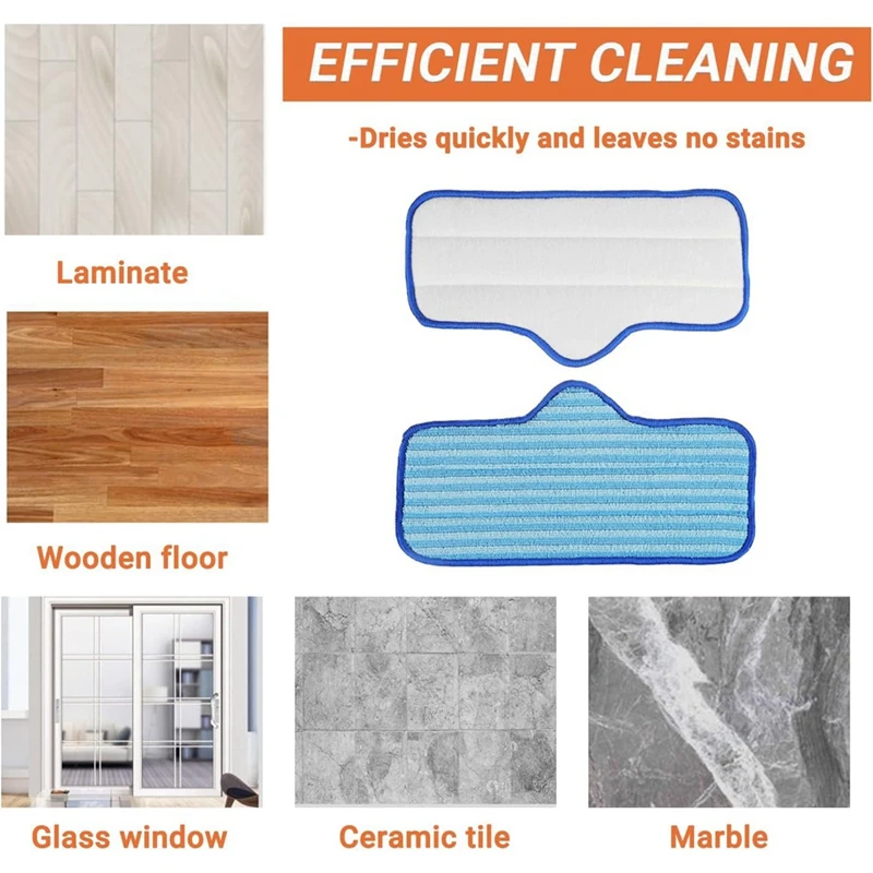 6 шт. подушечки для швабры из микрофибры Dupray Neat пароочиститель многоразового