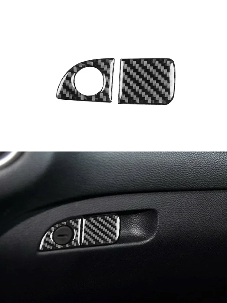 

Для Dodge Challenger 2015-2021 Декоративные аксессуары для салона автомобиля Различные детали Черные наклейки из углеродного волокна Накладка на крышку