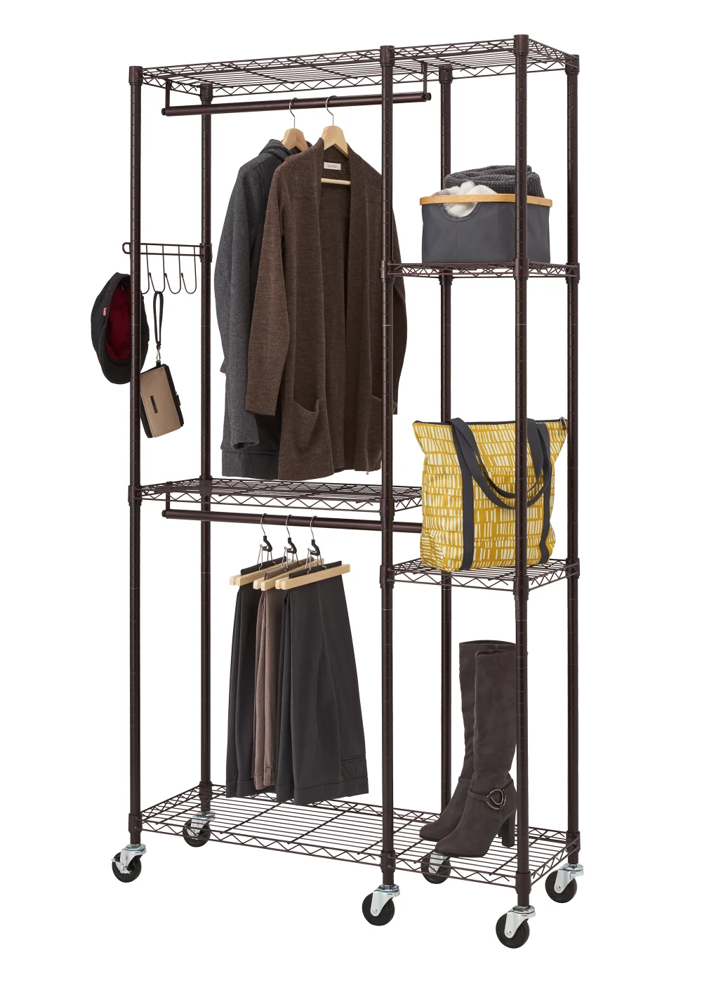 

,Trinity 5-Shelf Closet Systems with Wheels, Dark Bronze