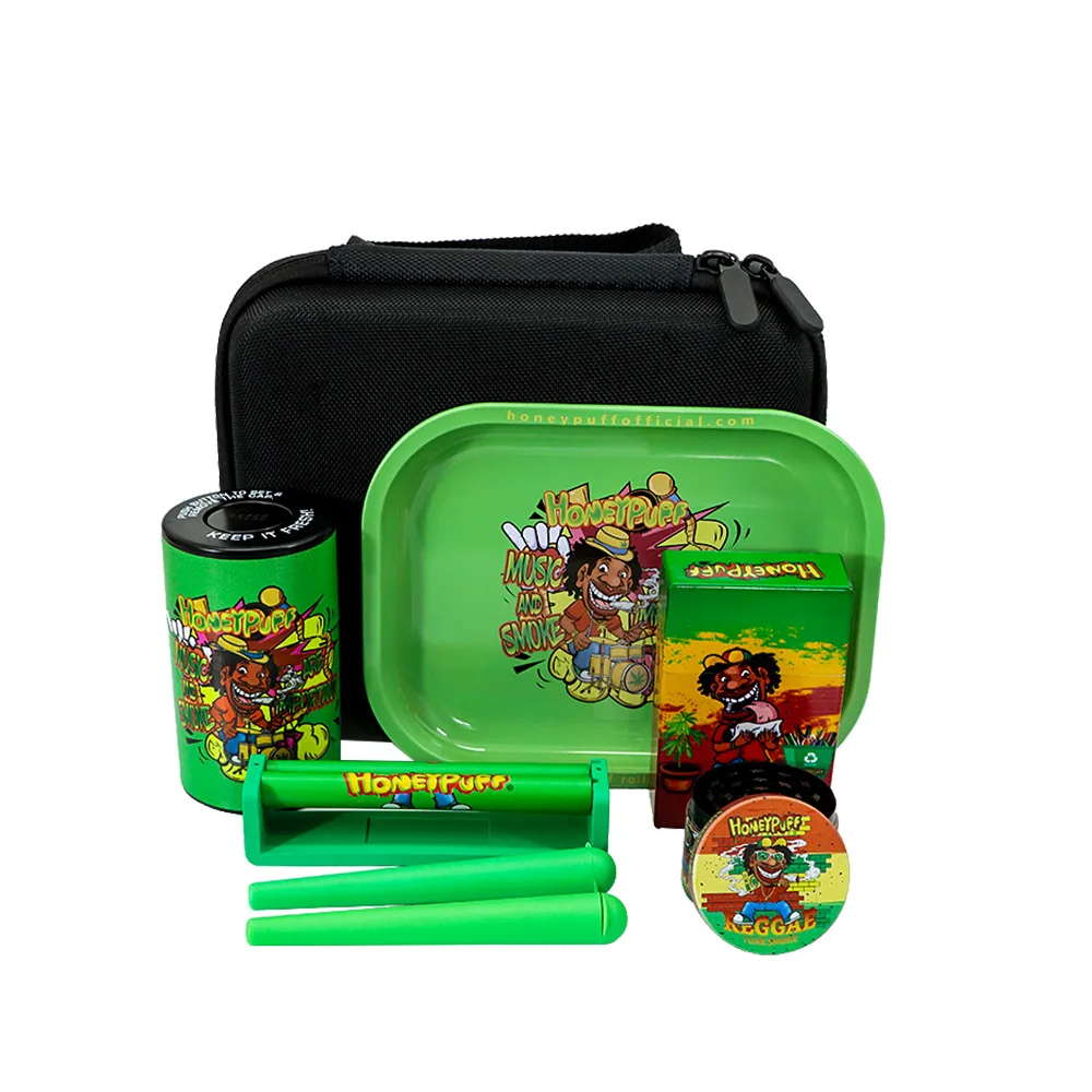 

Tobacco Kit Rolling Tray Set Biodegradable Material Cigarette Tobacco Grinder Smoking Rolling Filter Tip