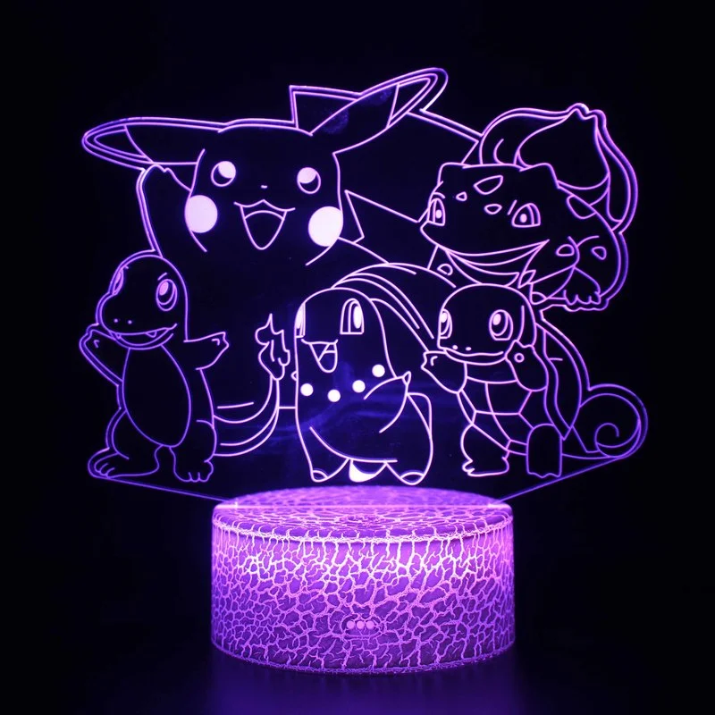 

Pokemon Series Pikachu 3D Light Creative LED Visual Light Valentine's Day Gift Bedside Night Light Birthday Gift Children's Toys